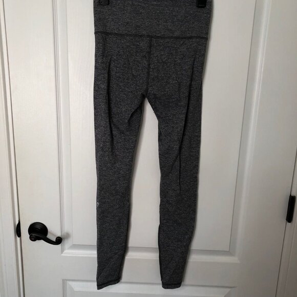 Ivivva by Lululemon Girls High-Waisted Gray Full-Length Leggings Stretch Size 14 - Picture 6 of 8